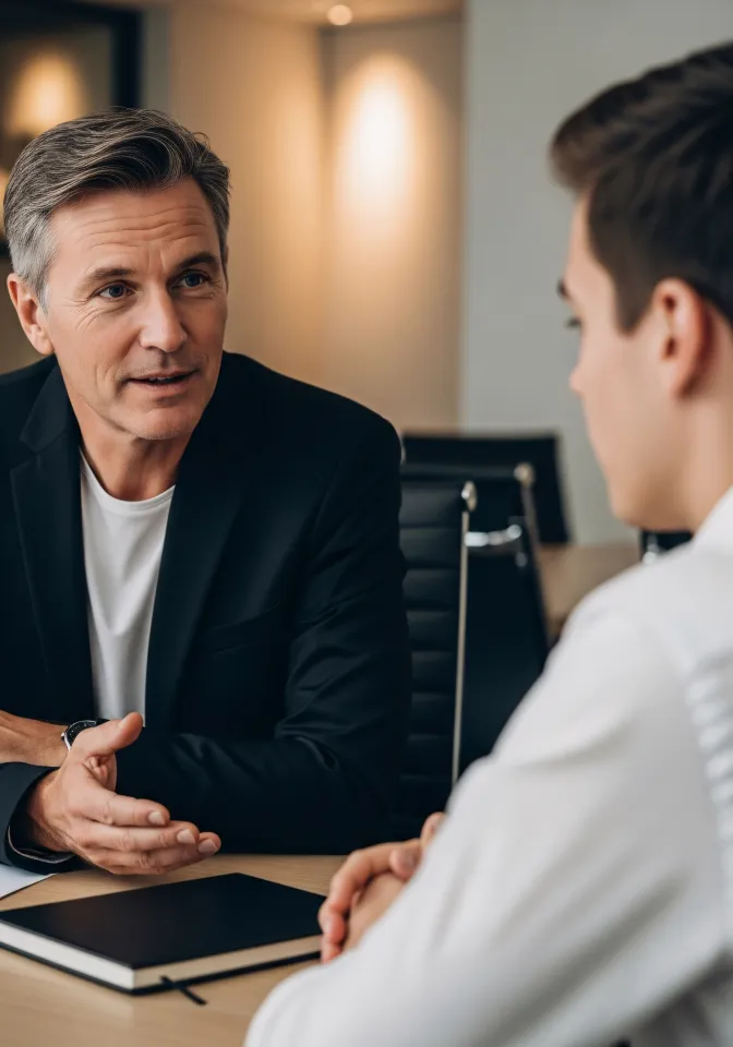 Sessione di coaching in ufficio moderno